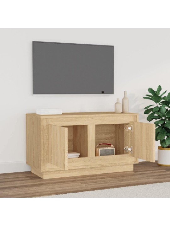 Tv skapītis, ozolkoka krāsa, 80x35x45 cm, inženierijas koks
