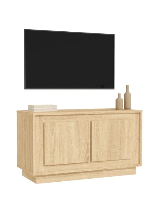 Tv skapītis, ozolkoka krāsa, 80x35x45 cm, inženierijas koks
