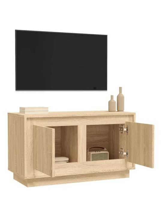 Tv skapītis, ozolkoka krāsa, 80x35x45 cm, inženierijas koks