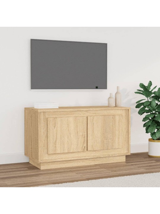 Tv skapītis, ozolkoka krāsa, 80x35x45 cm, inženierijas koks