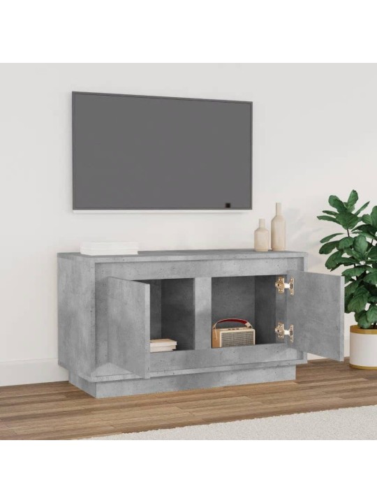Tv skapītis, betona pelēks, 80x35x45 cm, inženierijas koks