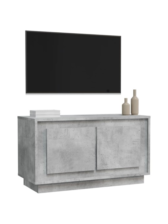 Tv skapītis, betona pelēks, 80x35x45 cm, inženierijas koks