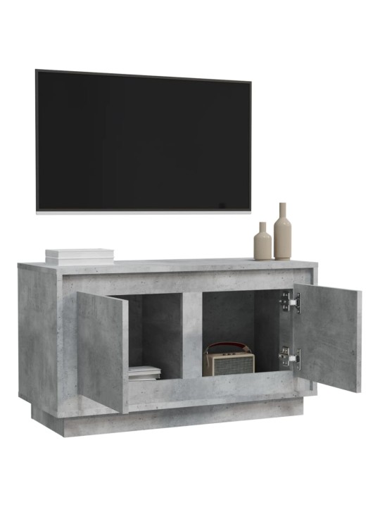 Tv skapītis, betona pelēks, 80x35x45 cm, inženierijas koks