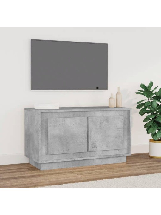Tv skapītis, betona pelēks, 80x35x45 cm, inženierijas koks