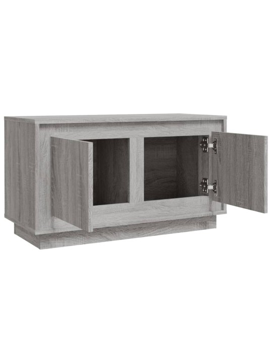 Tv plaukts, pelēka ozola, 80x35x45 cm, inženierijas koks