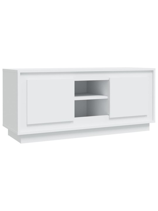 Tv skapītis, balts, 102x35x45 cm, inženierijas koks