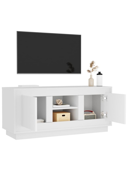 Tv skapītis, balts, 102x35x45 cm, inženierijas koks