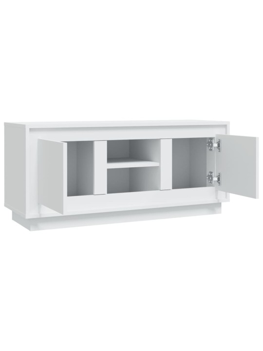 Tv skapītis, balts, 102x35x45 cm, inženierijas koks