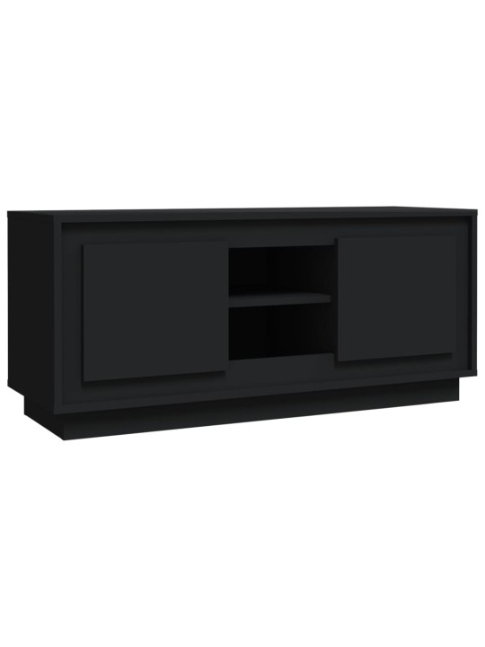 Tv skapītis, melns, 102x35x45 cm, inženierijas koks