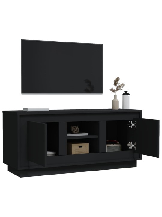 Tv skapītis, melns, 102x35x45 cm, inženierijas koks