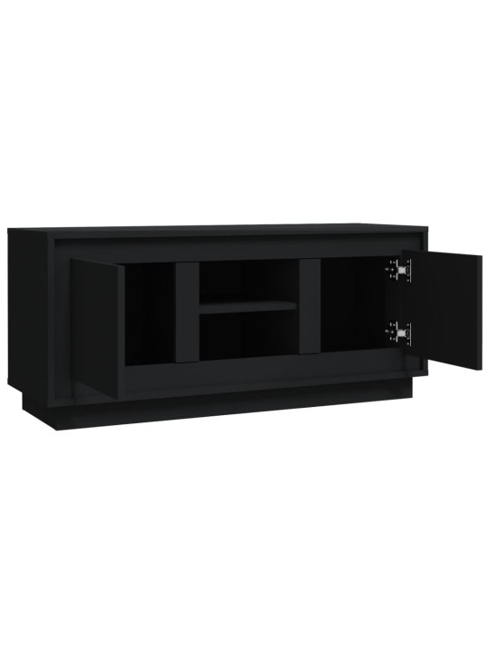Tv skapītis, melns, 102x35x45 cm, inženierijas koks