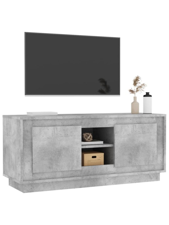 Tv skapītis, betonpelēks, 102x35x45 cm, inženierijas koks