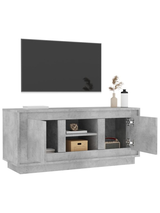 Tv skapītis, betonpelēks, 102x35x45 cm, inženierijas koks