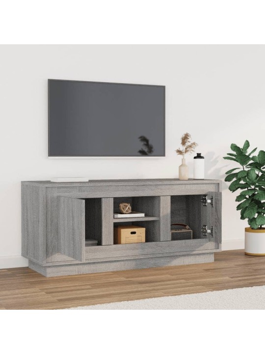 Tv skapītis, pelēks, 102x35x45 cm, inženierijas koks