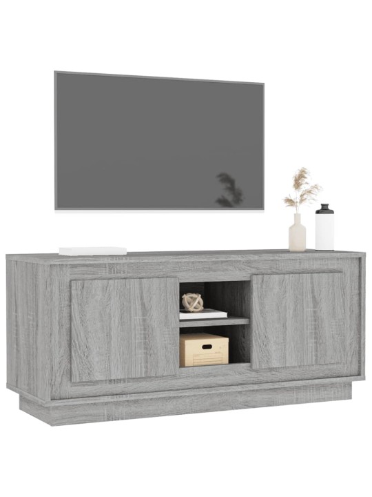 Tv skapītis, pelēks, 102x35x45 cm, inženierijas koks