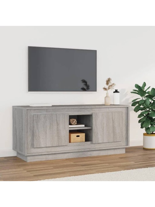 Tv skapītis, pelēks, 102x35x45 cm, inženierijas koks