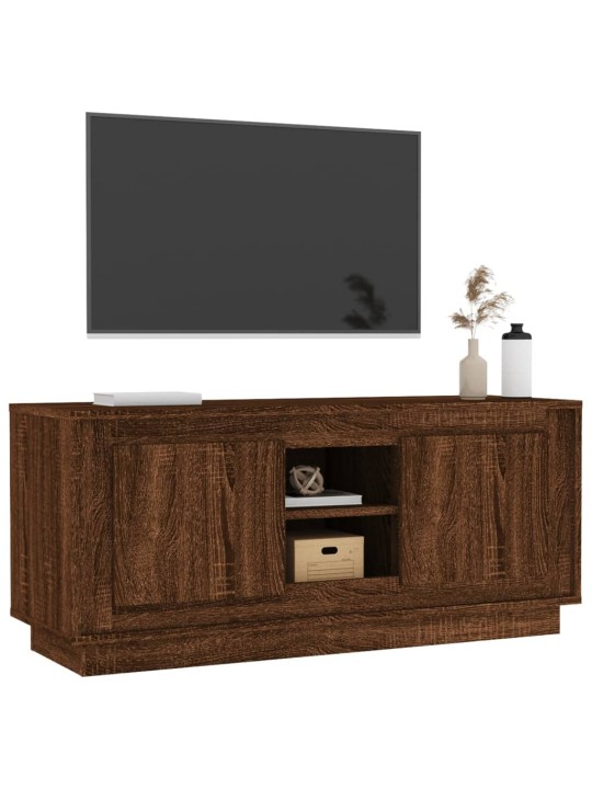 Tv skapītis, 102x35x45 cm, inženierijas koks, ozolkoka brūns