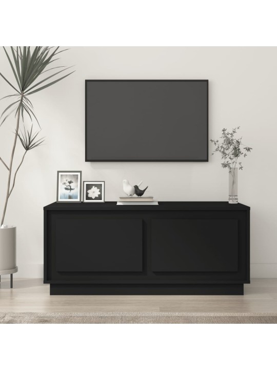 Kafijas galdiņš, 102x50x44 cm, inženierijas koks, melns