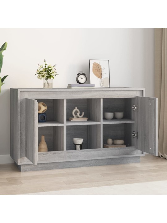 Kumode, pelēka ozolkoka, 102x35x60 cm, inženierijas koks