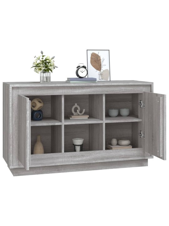Kumode, pelēka ozolkoka, 102x35x60 cm, inženierijas koks