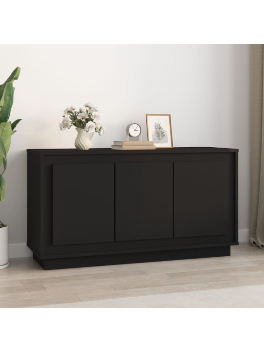 Kumode, 102x35x55 cm, inženierijas koks, melna