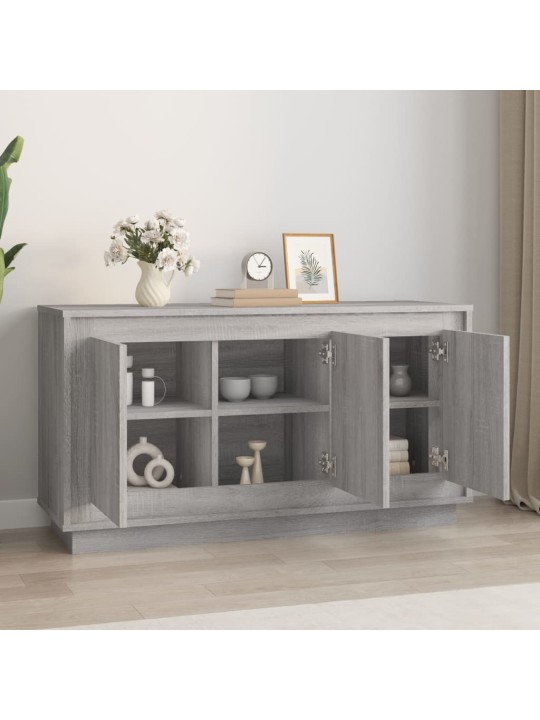 Kumode, pelēka ozolkoka, 102x35x55 cm, inženierijas koks