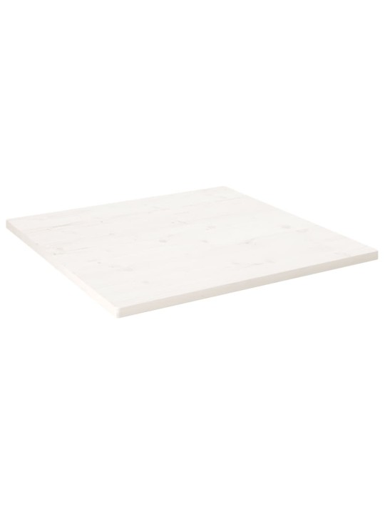 Galda virsma, balta, 70x70x2,5 cm, priedes masīvkoks, kvadrāta