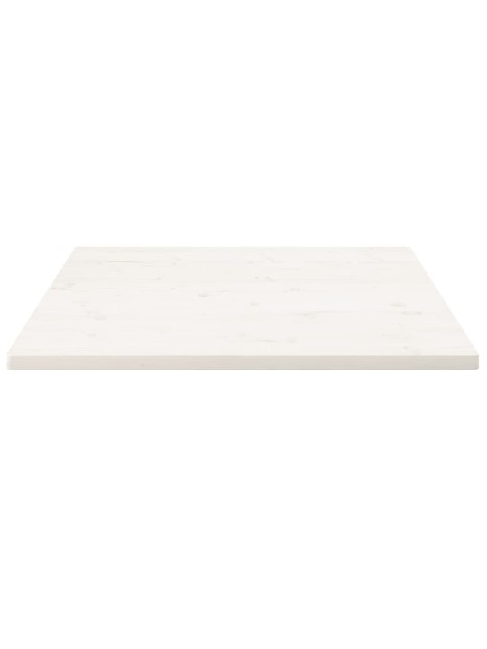 Galda virsma, balta, 70x70x2,5 cm, priedes masīvkoks, kvadrāta