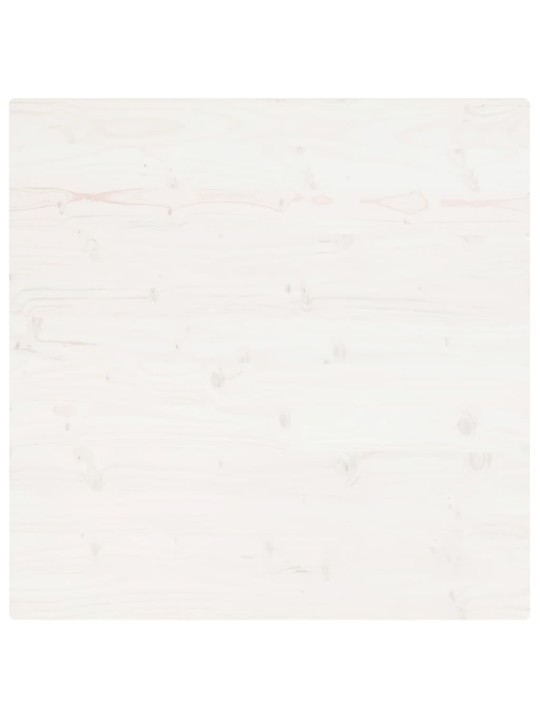 Galda virsma, balta, 70x70x2,5 cm, priedes masīvkoks, kvadrāta