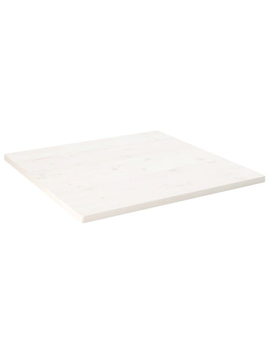 Galda virsma, balta, 90x90x2,5 cm, priedes masīvkoks, kvadrāta