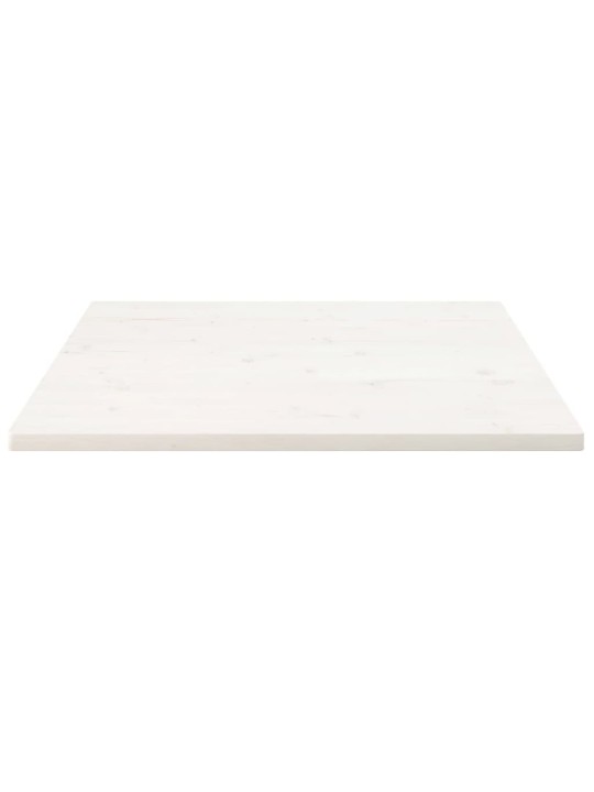 Galda virsma, balta, 90x90x2,5 cm, priedes masīvkoks, kvadrāta