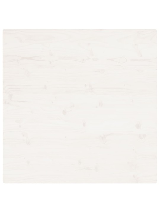 Galda virsma, balta, 90x90x2,5 cm, priedes masīvkoks, kvadrāta