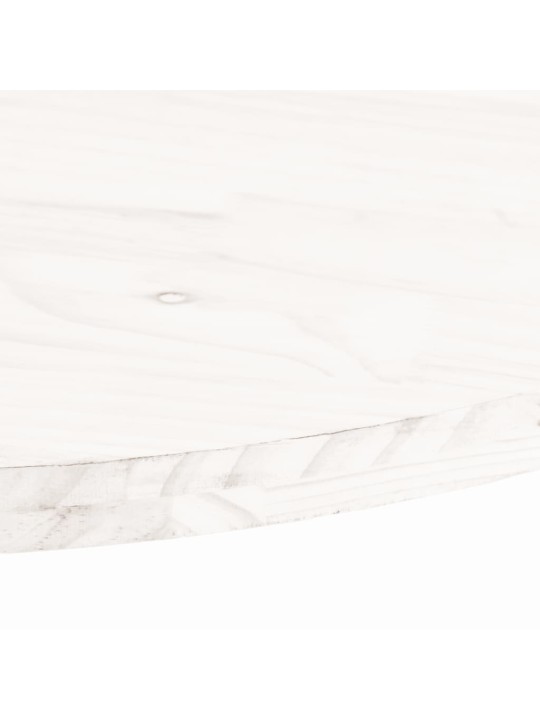 Galda virsma, balta, 70x35x2,5 cm, priedes masīvkoks, ovāla