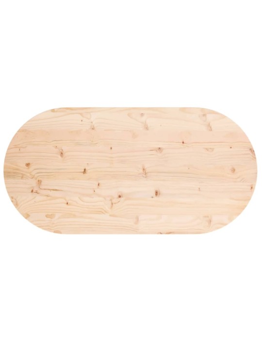 Galda virsma, 100x50x2,5 cm, priedes masīvkoks, ovāla