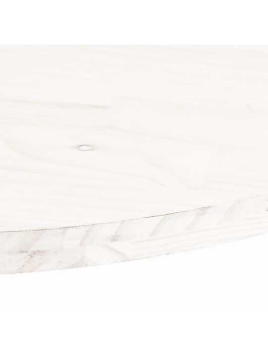 Galda virsma, balta, 100x50x2,5 cm, priedes masīvkoks, ovāla