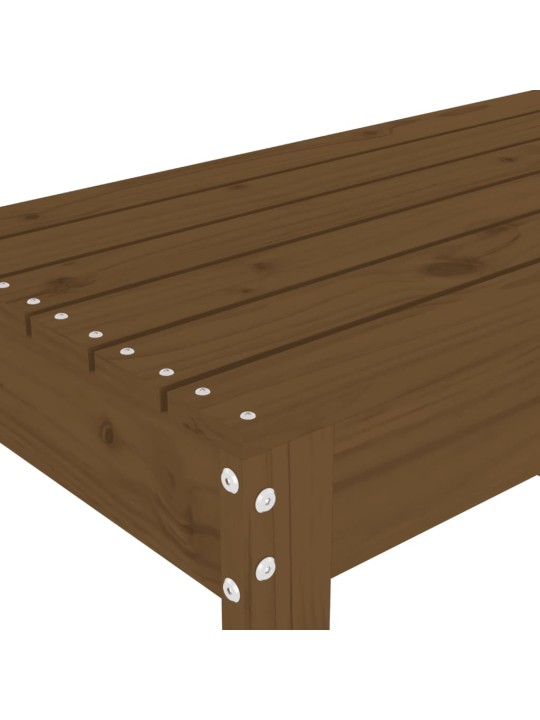 Dārza sols, medus brūns, 110x38x45 cm, priedes masīvkoks