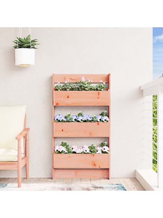 Puķu kaste, 3 līmeņi, 60x18,5x110 cm, duglasa egles masīvkoks