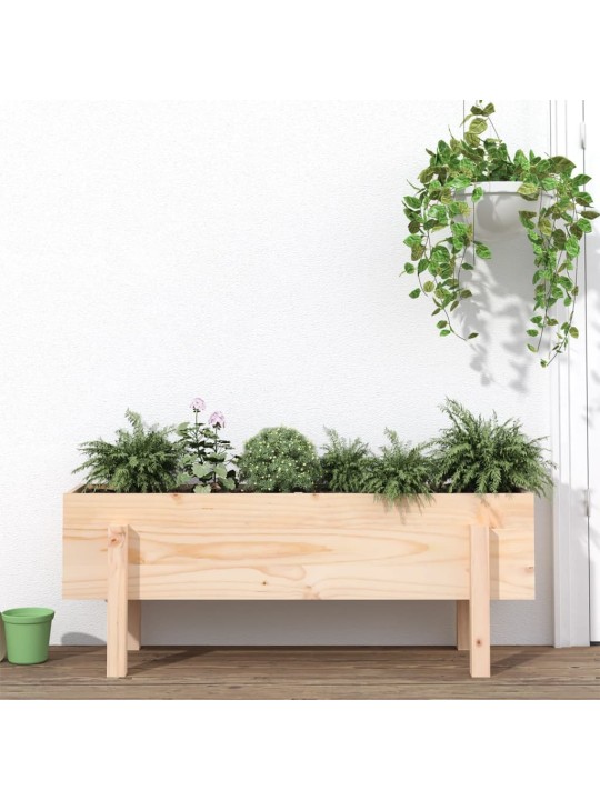 Augstā puķu kaste, 101x30x38 cm, priedes masīvkoks