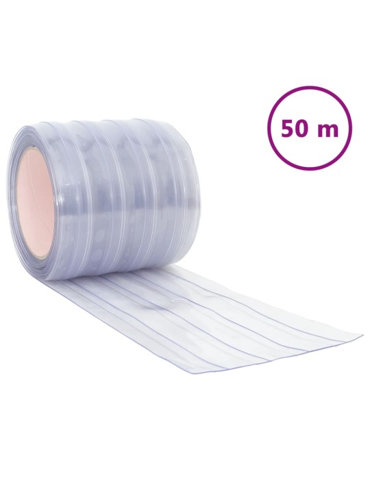 Durvju aizkars, caurspīdīgs, 200 mm x 1,6 mm, 50 m, pvc