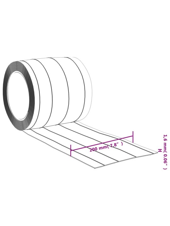 Durvju aizkars, caurspīdīgs, 200 mm x 1,6 mm, 50 m, pvc