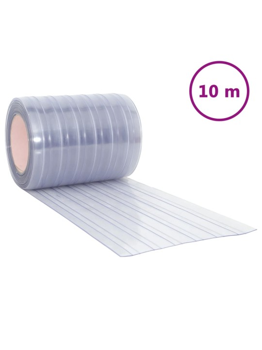 Durvju aizkars, caurspīdīgs, 300 mm x 2,6 mm, 10 m, pvc