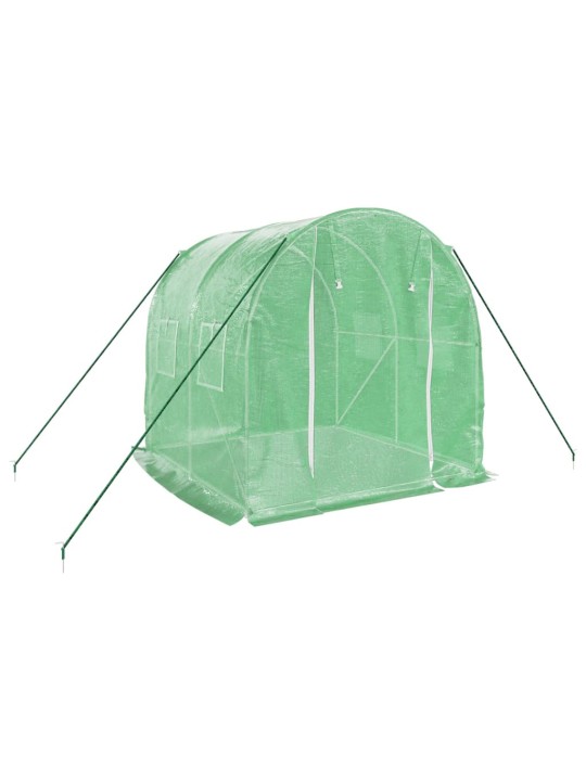 Siltumnīca ar tērauda rāmi, zaļa, 4 m², 2x2x2 m