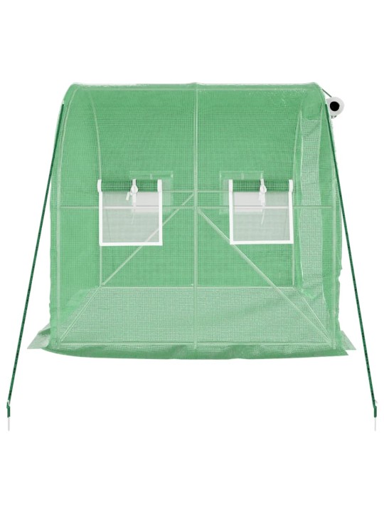 Siltumnīca ar tērauda rāmi, zaļa, 4 m², 2x2x2 m