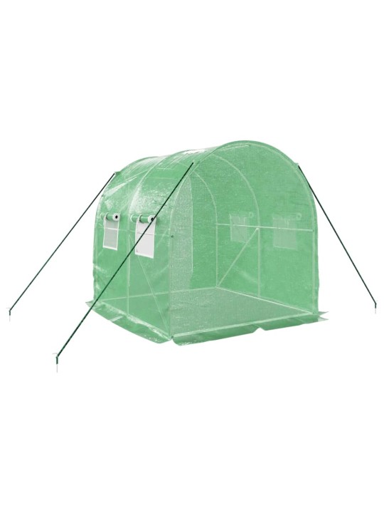 Siltumnīca ar tērauda rāmi, zaļa, 4 m², 2x2x2 m