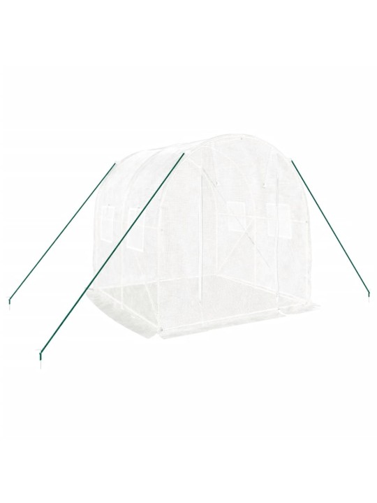 Siltumnīca ar tērauda rāmi, balta, 4 m², 2x2x2 m