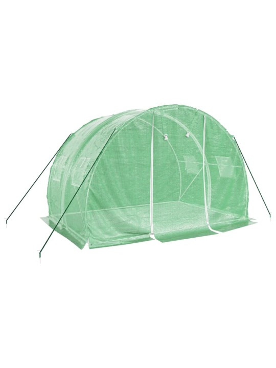 Siltumnīca ar tērauda rāmi, zaļa, 6 m², 3x2x2 m