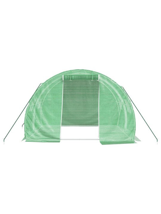 Siltumnīca ar tērauda rāmi, zaļa, 6 m², 3x2x2 m
