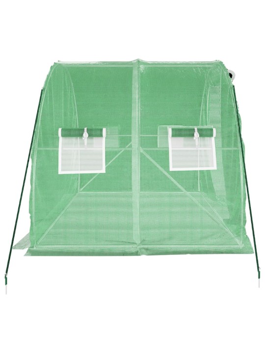 Siltumnīca ar tērauda rāmi, zaļa, 6 m², 3x2x2 m