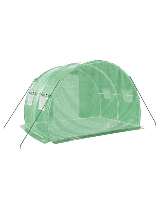 Siltumnīca ar tērauda rāmi, zaļa, 6 m², 3x2x2 m