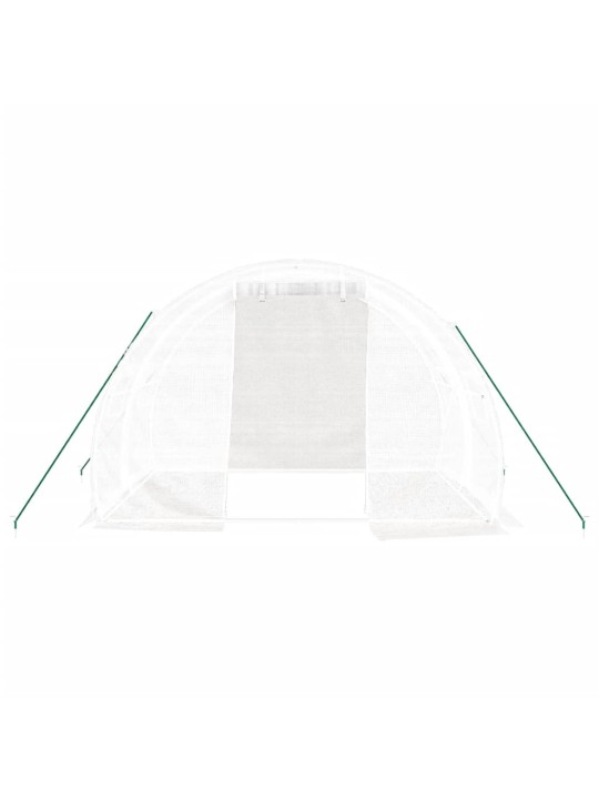 Siltumnīca ar tērauda rāmi, balta, 6 m², 3x2x2 m